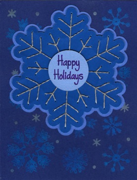 Spinning Card - Snowflake Happy Holidays